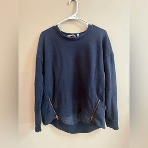 Athleta Cityscape Pullover Navy Blue Zippered Sweater Sweatshirt Casual Sporty